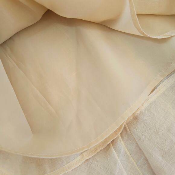 H&M Light Yellow Ramie Linen Trumpet Skirt Size 8 - Picture 5 of 12